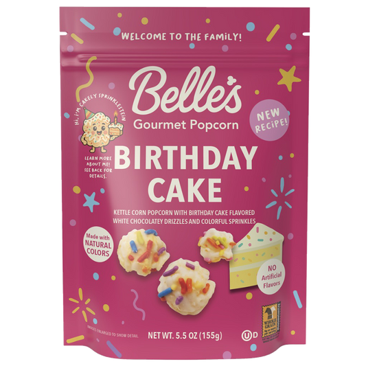 Belle's Gourmet Birthday Cake Popcorn